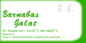 barnabas galat business card